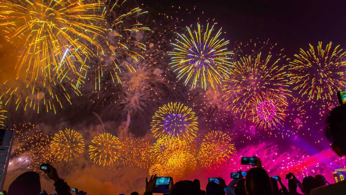 Eid fireworks in Saudi Arabia